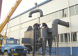 濾筒除塵器安裝現場